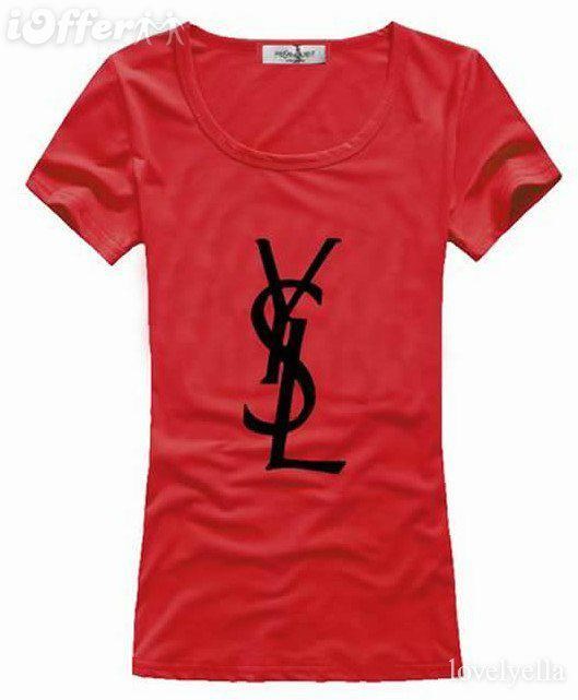 YSL short round collar T woman S-XL-168